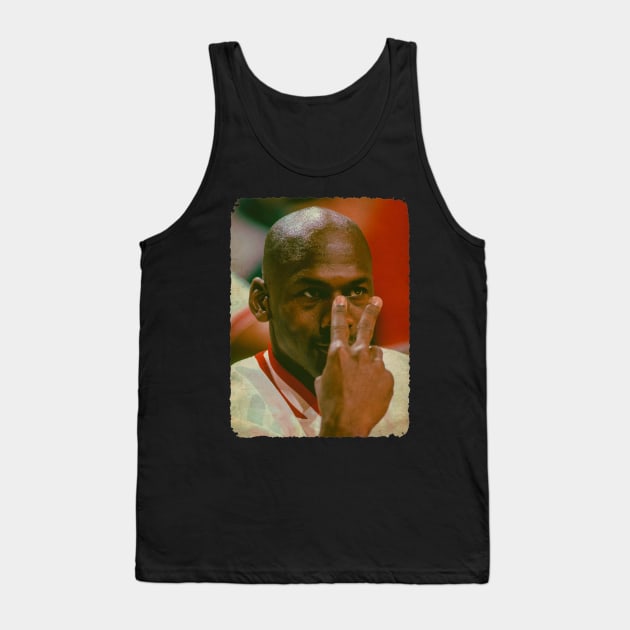 Two fingers Michael Jordan Vintage Tank Top by Milu Milu